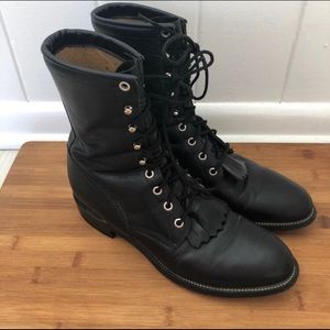 Justin’s Kiltie Boots Black Riding Boots